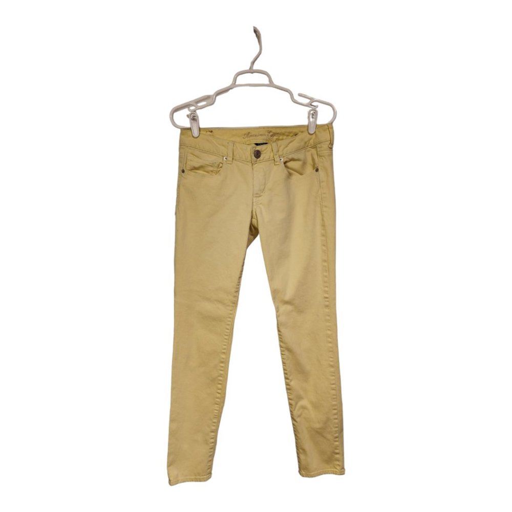 American Eagle Low Rise Skinny Stretch Jean | Yellow | Size 6 Regular